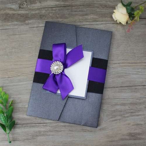 Business Invitation with Glitter Paper Tape Foil Printing Customized Slap-up Invitation